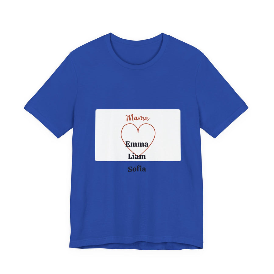 Custom Mama Heart Shirt | Personalized Kids Names