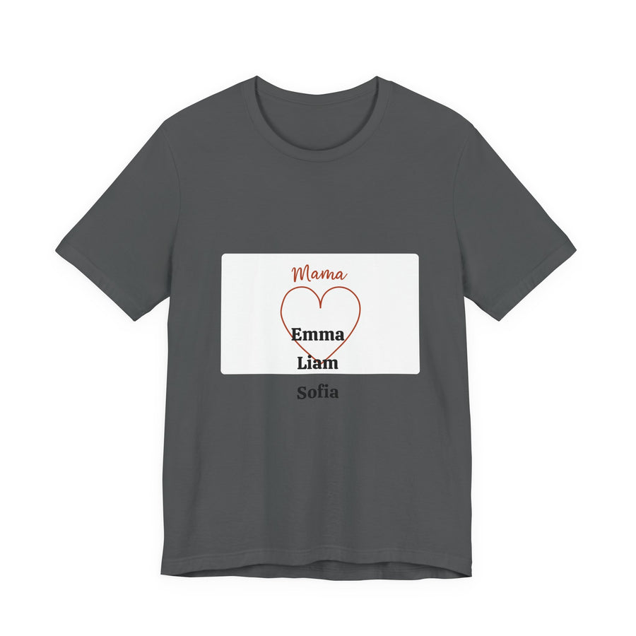 Custom Mama Heart Shirt | Personalized Kids Names