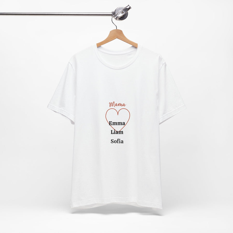 Custom Mama Heart Shirt | Personalized Kids Names
