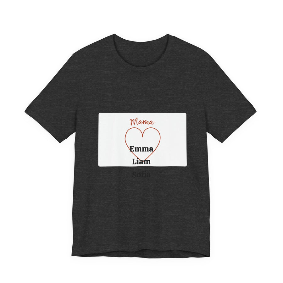 Custom Mama Heart Shirt | Personalized Kids Names