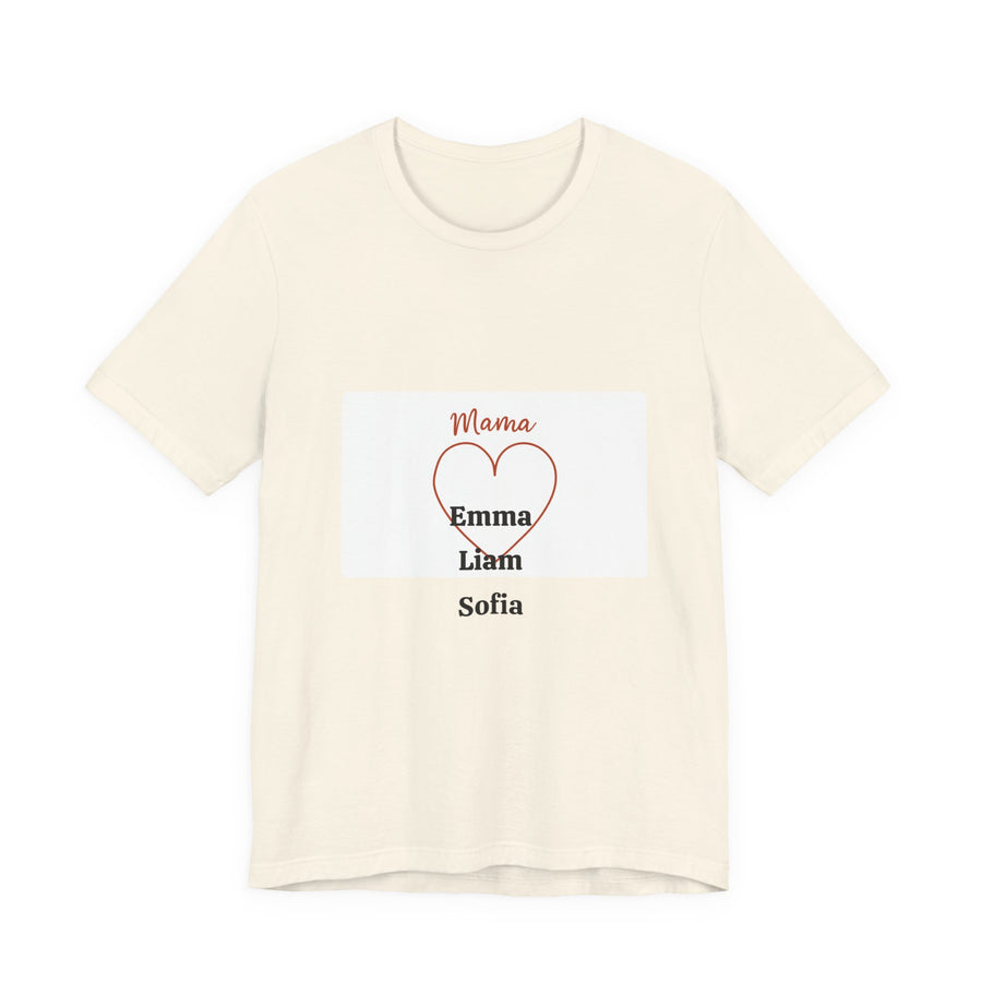 Custom Mama Heart Shirt | Personalized Kids Names