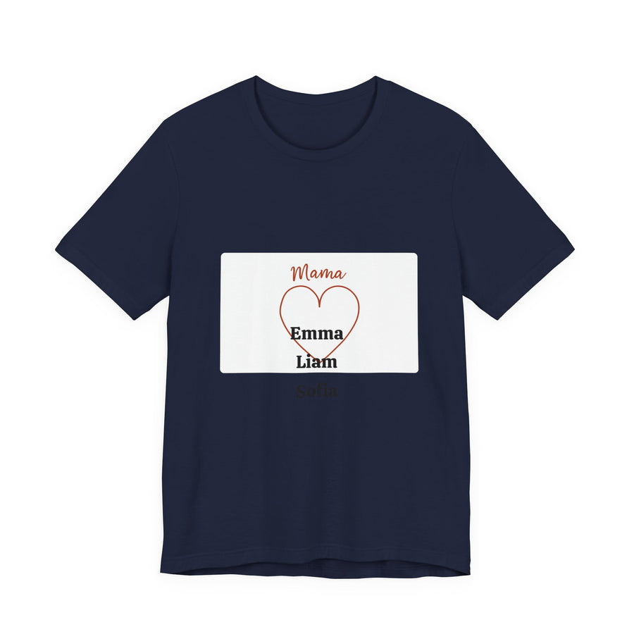 Custom Mama Heart Shirt | Personalized Kids Names