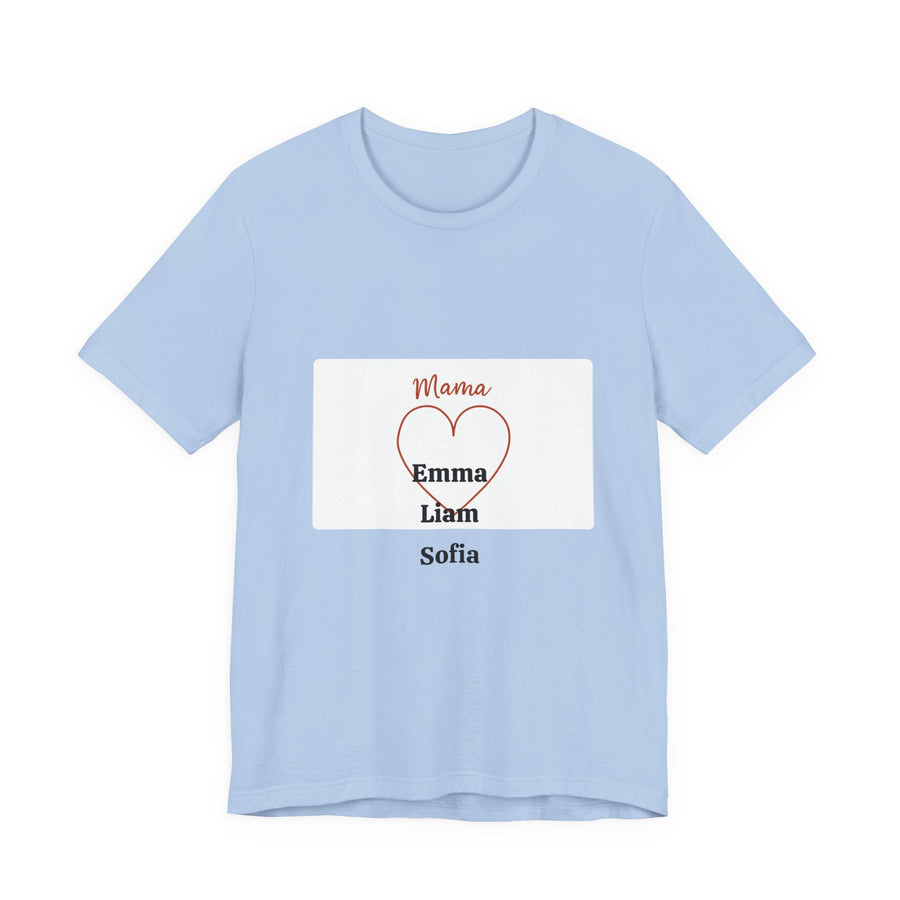Custom Mama Heart Shirt | Personalized Kids Names