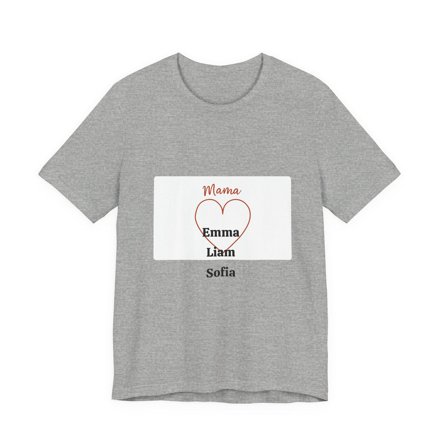 Custom Mama Heart Shirt | Personalized Kids Names