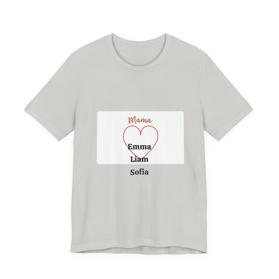 Custom Mama Heart Shirt | Personalized Kids Names