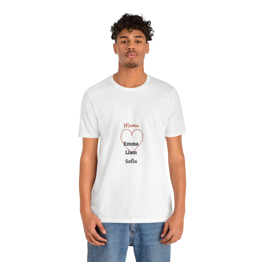 Custom Mama Heart Shirt | Personalized Kids Names