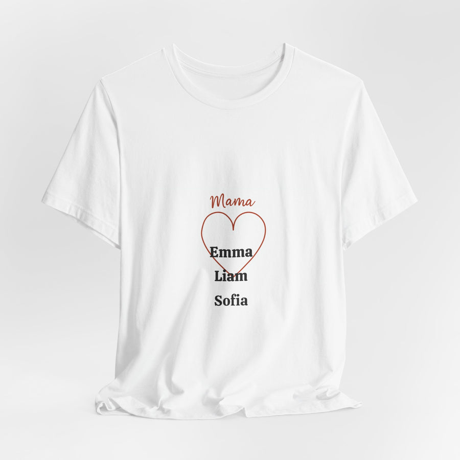 Custom Mama Heart Shirt | Personalized Kids Names