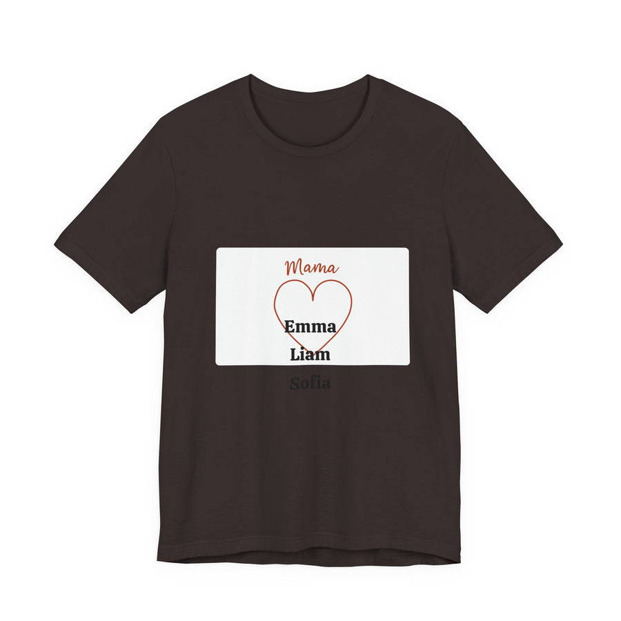 Custom Mama Heart Shirt | Personalized Kids Names
