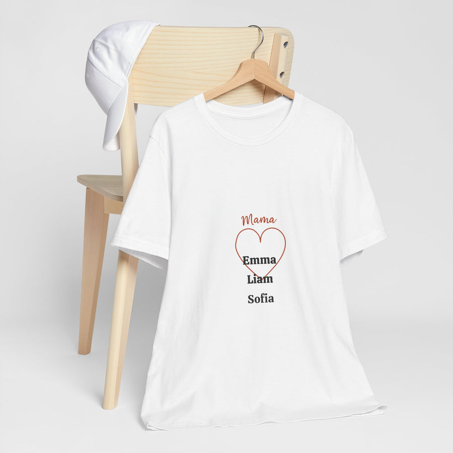 Custom Mama Heart Shirt | Personalized Kids Names