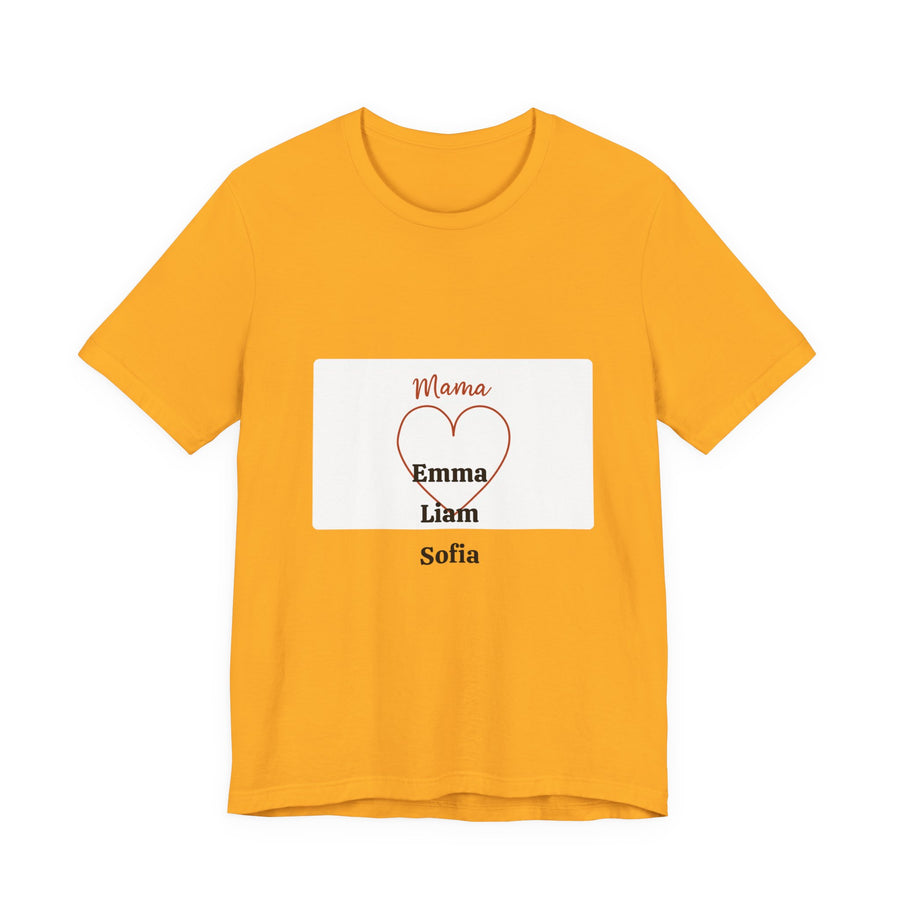Custom Mama Heart Shirt | Personalized Kids Names