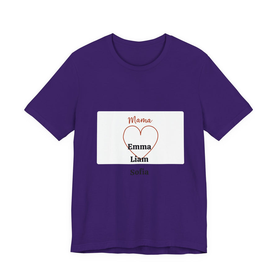 Custom Mama Heart Shirt | Personalized Kids Names