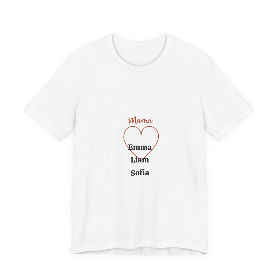 Custom Mama Heart Shirt | Personalized Kids Names