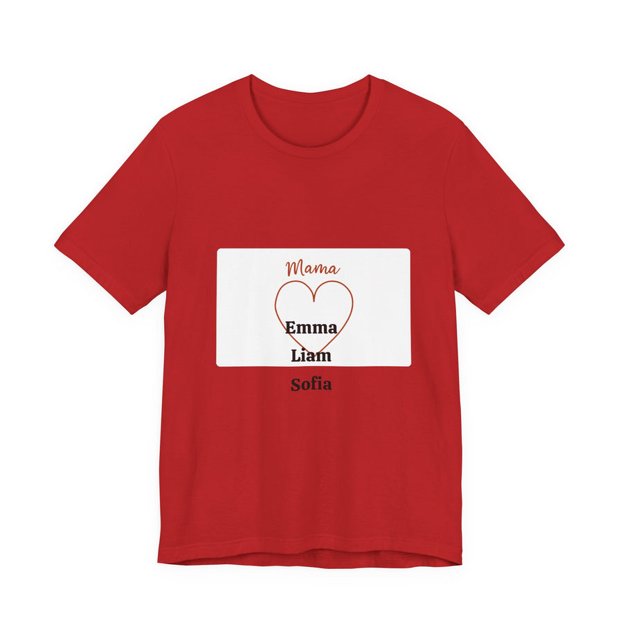 Custom Mama Heart Shirt | Personalized Kids Names