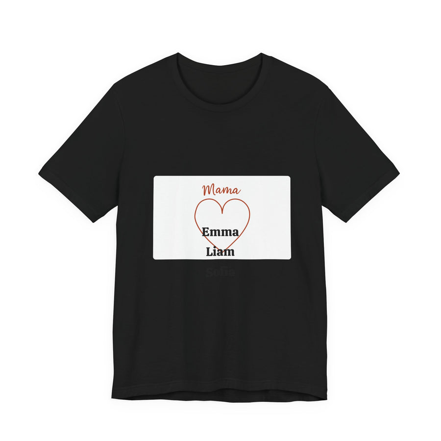 Custom Mama Heart Shirt | Personalized Kids Names