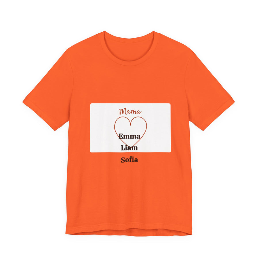 Custom Mama Heart Shirt | Personalized Kids Names
